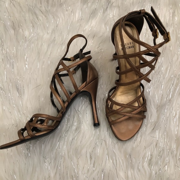 Size 6 Stuart Weitzman strappy heels - Picture 5 of 5